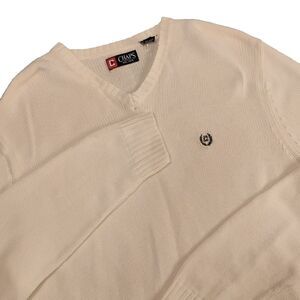 Vintage Chaps Ralph Lauren Embroidered LS V-Neck Sweater Men's Size XL